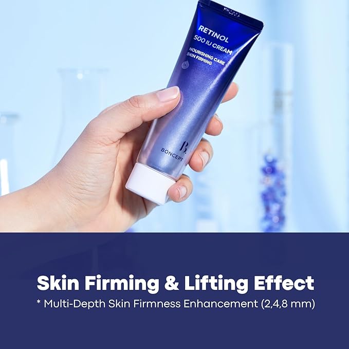 Retinol 500 IU Face Cream – Gentle Daily Anti-Aging & Hydrating Korean Moisturizer (1.69 fl. Oz/50ml) | Firming & Pore Refining