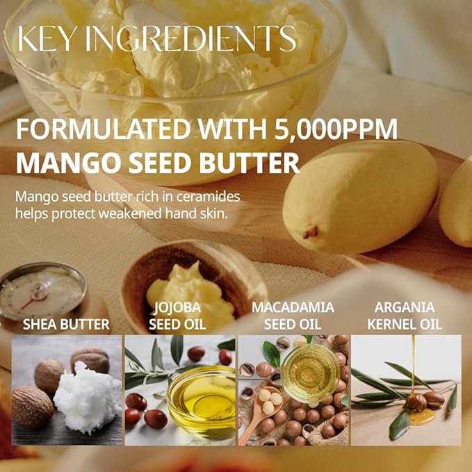 Perfume Hand Cream | Flower Shop - Fresh Grass and Flowers Scent | Korean Subtle Perfumed Hand Moisturizer with Mango Seed & Shea Butter | Hydrates, Nourishes & Softens Very Dry Skin, 1.69oz.