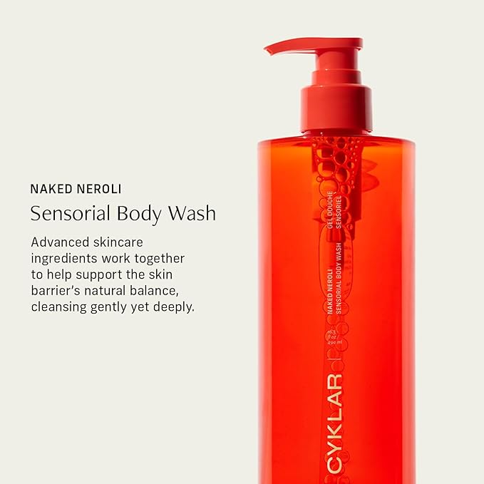 Sensorial Body Wash. Naked Neroli Hydrating Cleanser with Moisture Locking Multi-Oil Complex, Sodium PCA and Glycerin. Nourishing Shower Gel for Women and Men, 16.5 Fl Oz Luxury Bodywash