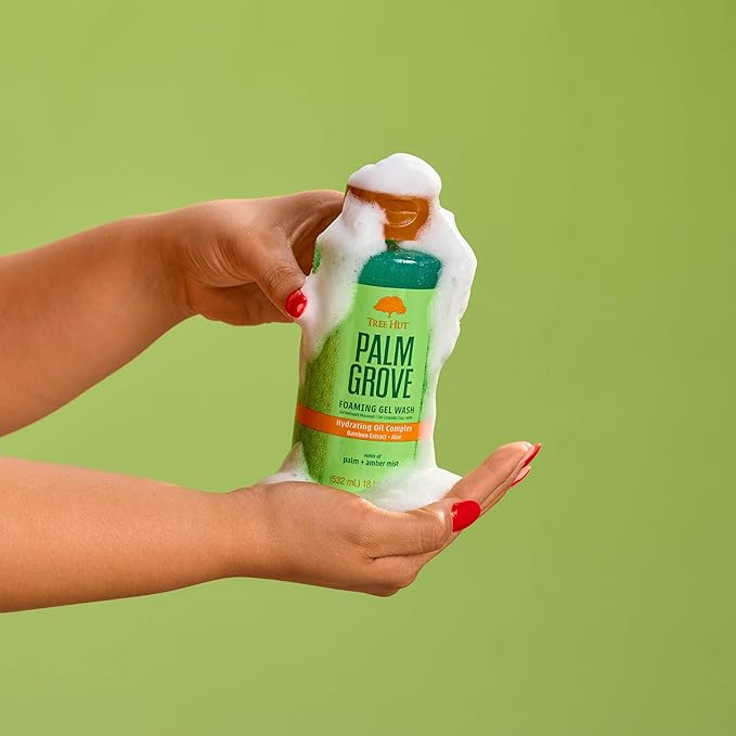 Tree Hut Tropic Palm Grove Wash, Gently Cleanses and Leaves Skin Looking Fresh and Radiant, Body Wash, 18 fl oz
