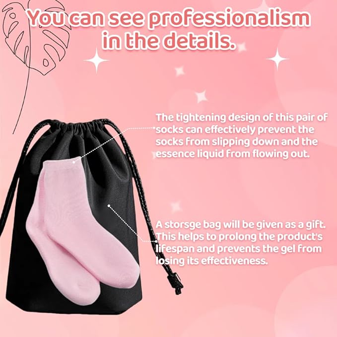Gel Socks for Dry Cracked Feet Women,Foot Moisturizing Socks,Gel Socks Spa Socks,Cotton Socks for Moisturizing Feet Overnight