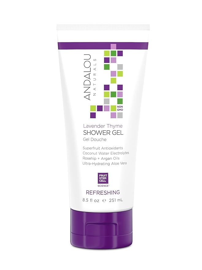 Andalou Naturals Lavender Thyme Refreshing Shower Gel, 8.5 Ounce