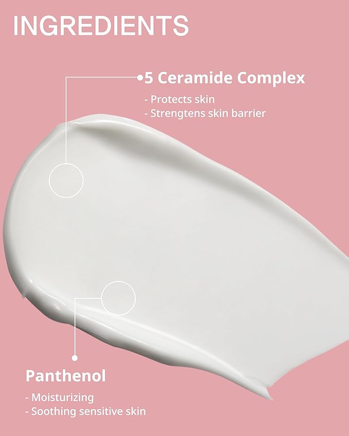 Deep Moisture Facial Cream – Ceramide Face Moisturizer for Rough and Dry Skin - Skin Soften & Glow - Skin Irritation Free - Fresh Herb Citrus Scent, 1.69 oz.
