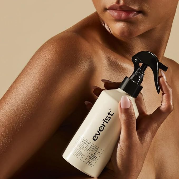 The Exfoliating Body Ritual Set, 3.4 fl. oz Exfoliating Body Wash Concentrate, 6.09 fl. oz Body Oil Spritz & Konjac Sponge in Jute Travel Bag, Cleansing & Hydrating For All Skin Types