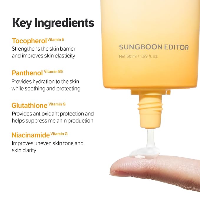 SUNGBOON EDITOR Sunscreen Duo : Hydro Booster Moisture & Daily Invisible Blurring, Non-Greasy, Weightless, Lightweight, Travel Essentials