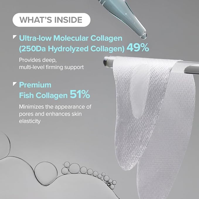 Melt to Skin Collagen Mask, – Wrinkle Patches for Forehead, Eyes & Smile Lines - Frown Lines, Eleven-Lines Repair Patches, Invisible Face Wrinkles Smoothers - Korean Skin Care, 4EA