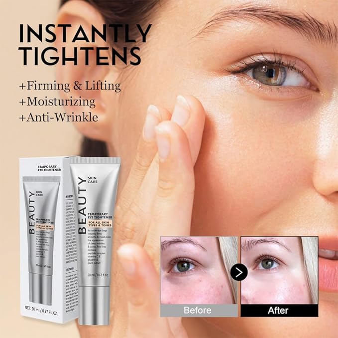 Instant Eye Tightener Cream, Under Eye Bags Treatment, Fine Lines and Wrinkles, Easy-Wear Formula, 0.67 Fl Oz