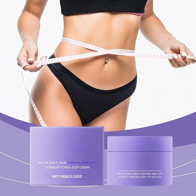 Overnight Toning Whip – Firming Body Cream for Skin Tightening and Anti-Wrinkle Action, Works While You Sleep, Reduces Loose Skin and Improves Firmness