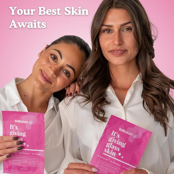 Wellnature™ The Original Overnight Deep Collagen Mask - It's Giving Glass Skin Sleep Mask - Deep Hydrating Bio-Collagen + Oligo-Hyaluronic Acid Facemask - Skincare For All Skin Types, Pack of 4