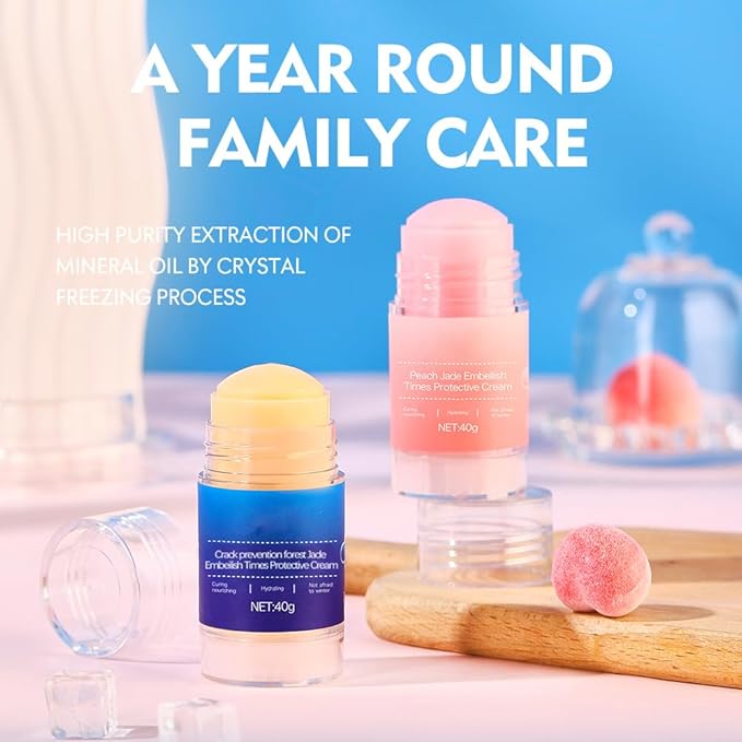 XIRUJNFD Crack Feet Prevention Stick, Foot Care Cream Cracked Feet, Remove Dead Skin, Moisturizing Smooth Foot Balm Stick For Dry Cracked Feets (Pink+Blue)