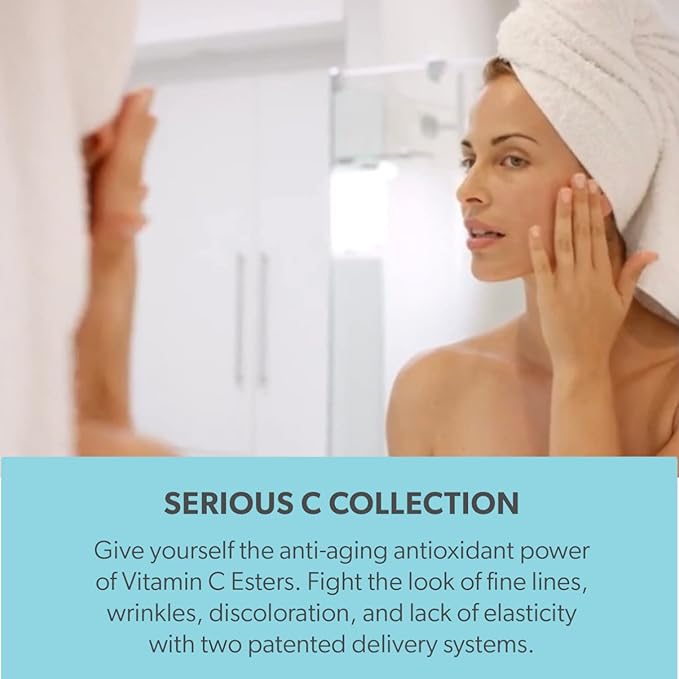 Serious Skincare - C-Extreme Results Facial Exfoliator - Deep Pore Cleansing & Resurfacing Skin Treatment - Vitamin C, Collagen & Natural Fruit Enzymes - For Smoother Radiant Face & Neck - 2 fl. oz