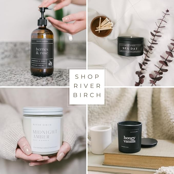 River Birch Tropical Mandarin Scented Linen and Room Spray | Home Fragrance | 4 oz Glass Amber Bottle | Luxury Signature Scent | Handmade in Texas