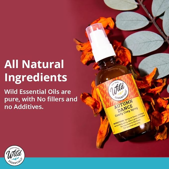 Wild Essentials All Natural Essential Oil Sprays, 2 Ounce, 60ml, Organic Witch Hazel, Aromatherapy, Made in USA
