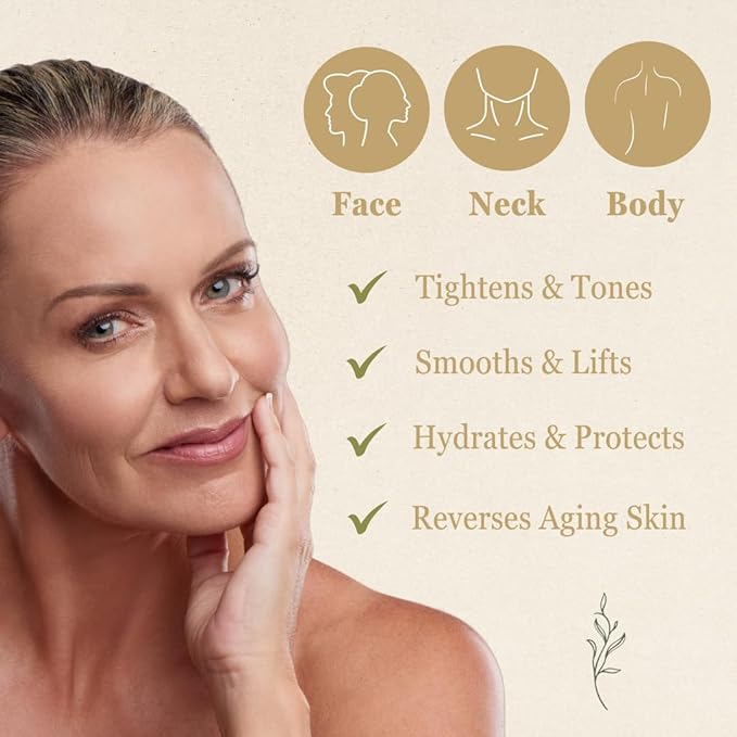 NutraVive Crepe Repair Cream – Anti-Aging Treatment - 8.1 Oz – Restore, Lift, Tighten & Smooth – Collagen Boosting Body, Neck & Face - Crepey Skin Cream for Aging Skin