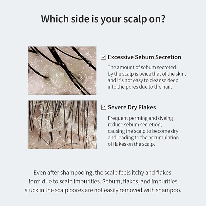 GROWUS Sea Salt Therapy Scalp Scaler - Salicylic Acid, Niacinamide, Dexpanthenol, Exfoliating, Deep Cleansing, Free from Paraben and Sulfate, 2 in 1 Type for Itchy and Oily Scalp (4.23 Oz / 120g)