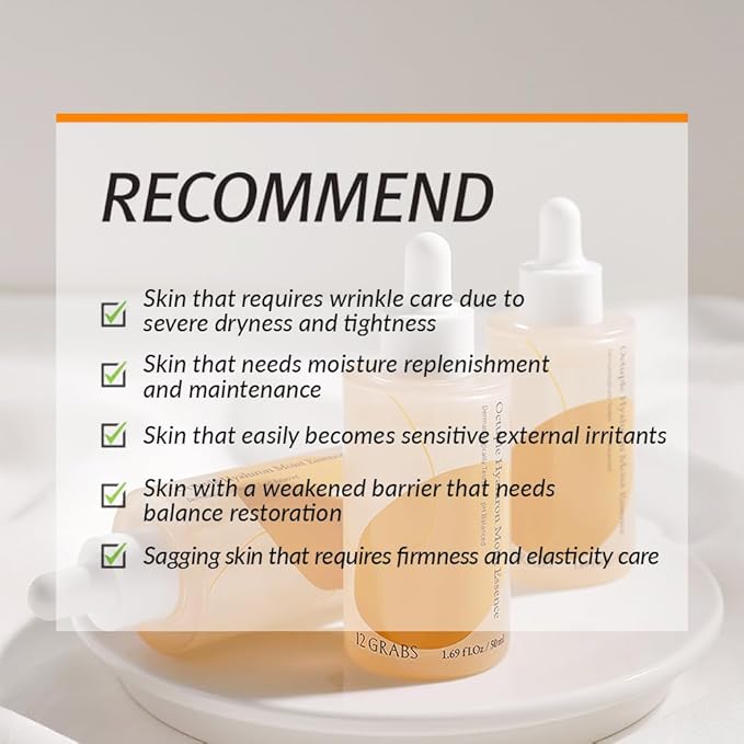Shift4 Octuple Hyaluron Moist Essence 50ml ㅣ 8 Types of Hyaluronic Acid ㅣ Deep Hydration ㅣ Skin Barrier Support ㅣ Dermatologically Tested ㅣ Soothing Face Serum for Sensitive and Dry Skin