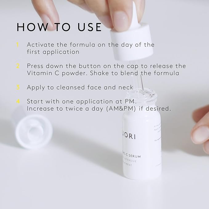 NUORI Supreme-C Serum | Brightening Vitamin C Serum, For All Skin Types, All Natural, 2 x 10 ml / 2 x 0.3 fl oz