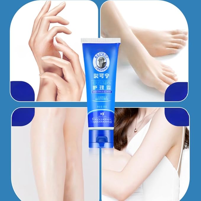 2 PCS/Set Heel Balm Anti-cracking Cream, Women's and Men's Moisturizing Hands, Feet and Heels (BLUE 3)