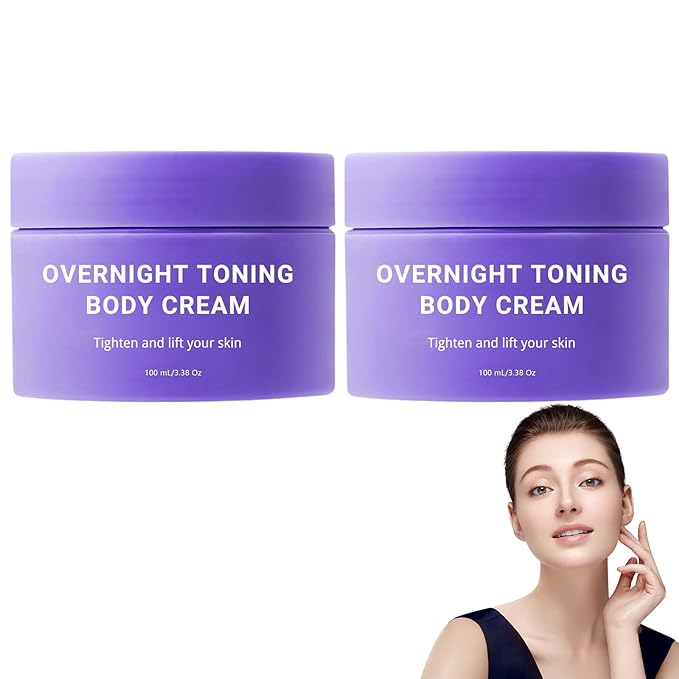 Overnight Toning Whip, Instant Skin Tightening Cream for Body, Body Firming Cream for Women, Improve Skin Sagging and Fine Lines, Natural Ingredients for All skin Types (2PC)