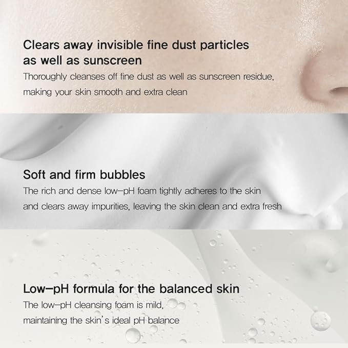 Heartleaf Calming Cleansing Foam - Korean Skincare Face Wash for Sensitive Skin, Makeup Remover & Hydrating Cleanser with Centella & Bamboo Extracts - Hypoallergenic & EWG Green Ingredients, 120ml