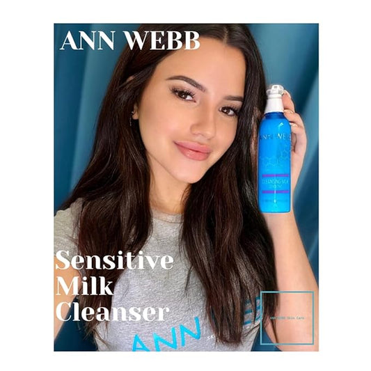 Sensitive Cleansing Milk Gentle Daily Face Cleanser for Sensitive Skin with Lactic Acid - Nourishes and Rejuvenates All Skin Types (16oz)