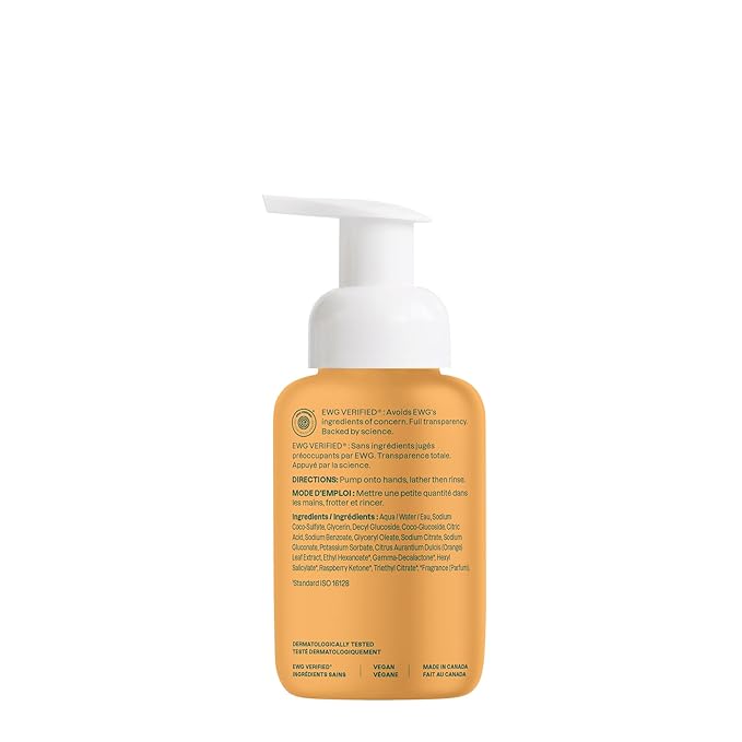 ATTITUDE Foaming Hand Soap, EWG Verified, Plant and Mineral-Based Ingredients, Vegan and Cruelty-free Personal Care Products, Orange Blossom & Eucalyptus Scent,10 Fl Oz