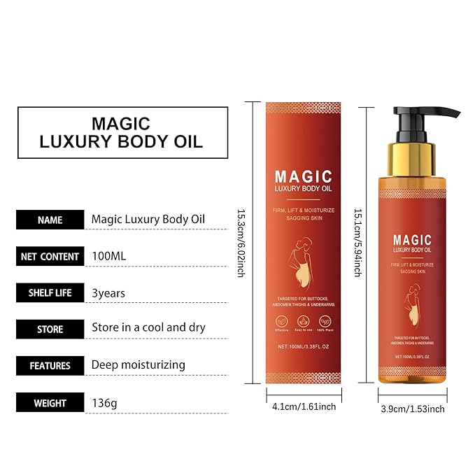 Firming Oil–Hydrating & Tightening Skin Oil For Arms, Legs, Stomach & Full Body | Fast-Absorbing, Non-Greasy | Nourishes Skin, Reduces Fine Lines, Improves Elasticity.(1PC)