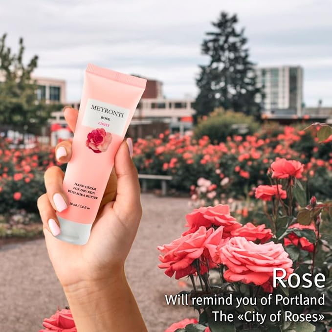 Rose scented hand cream for dry cracked hands, hand lotion travel size, mini purse essentials, travel size moisturizer, mini lotions, dry hands treatment lotion for extremely dry skin 30ml/1.0 fl Oz