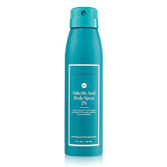 Naturium Salicylic Acid Body Spray 2%, Blemish-Fighting & Pore Treatment, with Niacinamide Plus Encapsulated Salicylic Acid, 4 oz