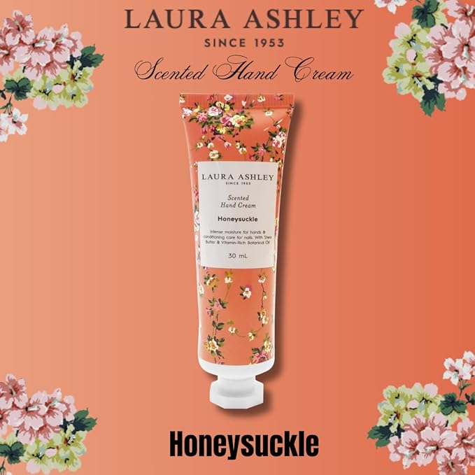 Laura Ashley Hand Cream Gift Set – 7 Piece Travel Size Lotion Collection for Women, Mini Hand Cream for Dry Skin, Moisturizing Hand Lotion with Lavender, Rose, Magnolia & More – 30ml Each