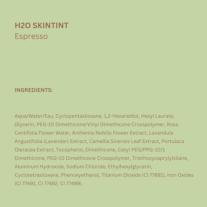 Pixi H2O SkinTint | Tinted Gel Moisturizer | Lightweight, Hydrating & Water-Resistant | Evens Tone & Reduces Redness | Espresso | 1.2 fl oz/35 ml