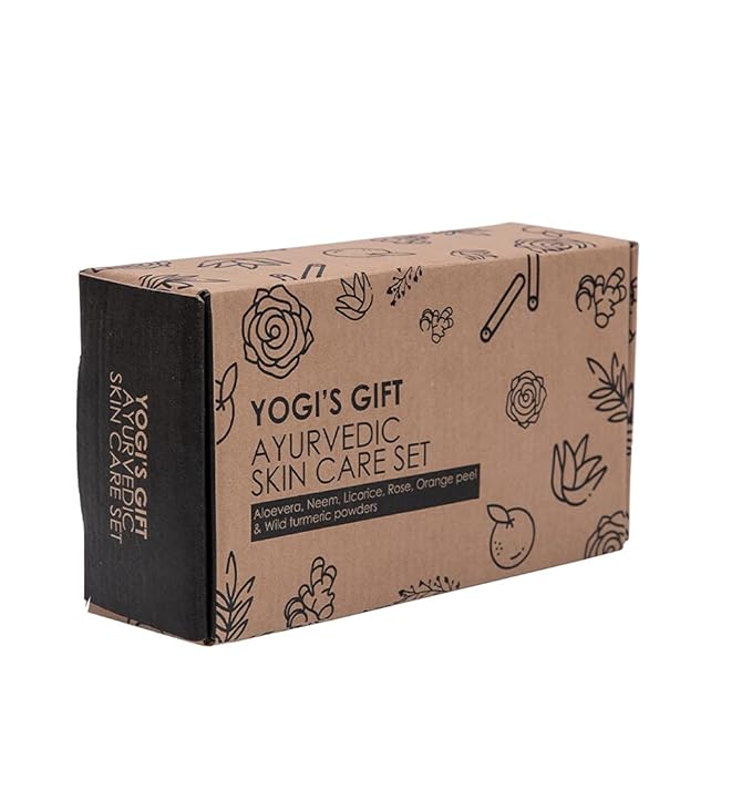 YOGIโS GIFT โ Celebrating health Ayurvedic Skin Care Sampler | Six Powders in One Pack | Aloe vera, Rose petal, Wild Turmeric, Licorice, Neem & Orange Peel Powders 1oz Each | Soap Making Ingredient