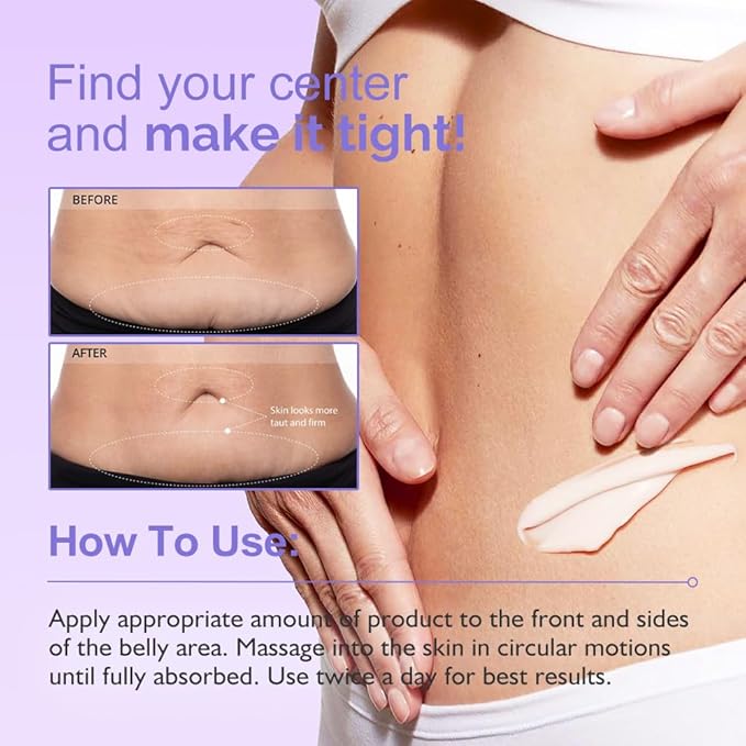 Tighten and Smooth Belly Cream, Skin Firming Body Lotion, 100ml