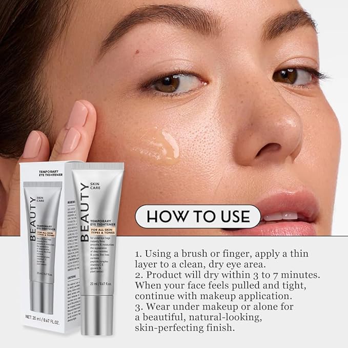Instant Eye Tightener Cream, Under Eye Bags Treatment, Fine Lines and Wrinkles, Easy-Wear Formula, 0.67 Fl Oz