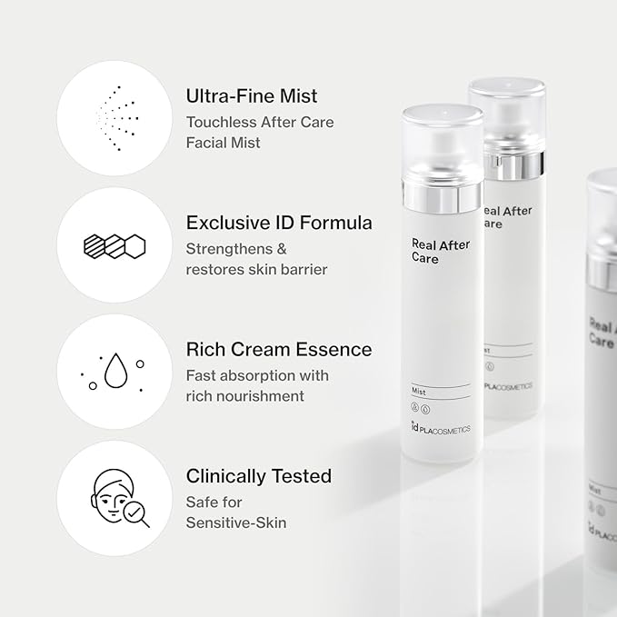 Real After Care Mist 4.05 fl.oz (120 ml) — Milky Micro-Emulsion Korean Face Mist for Sensitive Skin with Niacinamide, Panthenol & Beta-Glucan, Ultra-Fine Spritz for Soothing Hydration