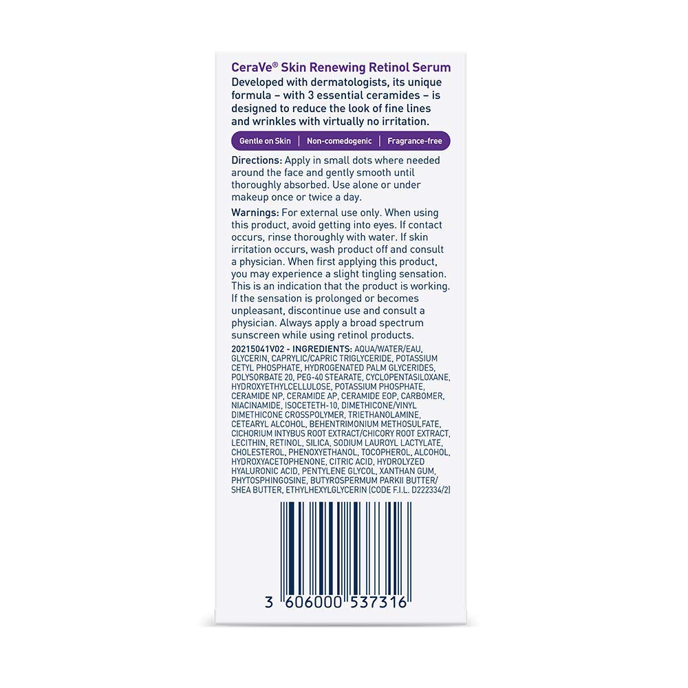 Anti Aging Retinol Serum for Face π« | Encapsulated Retinol + Hyaluronic Acid + Niacinamide & Ceramides πΏ | Wrinkle & Fine Line Treatment | Gentle Brightening Serum for Sensitive Skin | Fragrance Free | 1 oz