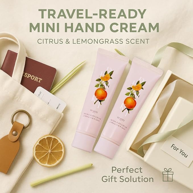 Shea Butter Hand Cream for Dry Cracked Hands | Japanese Skin Care Hand Lotion with Shea Butter, Coconut Oil | Hand Cream for Women | Travel Essentials | Travel Size 50g/1.7fl. oz