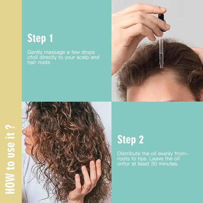 Hair Growth Oil,hair Growth Serum,100% Natural Rosemary Oil ,Improve Your Scalp Health & Forces Hair Growth Naturally Inunder (1PCS)