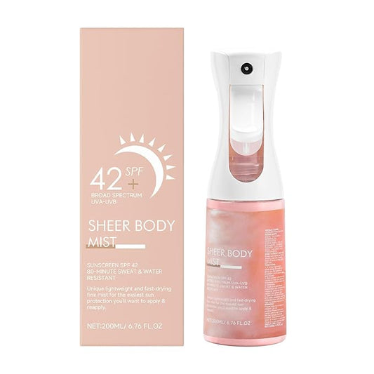 Sunglaze Sheer Body Mist Sunscreen,Lightweight Spray,Broad-Spectrum UV Protection & Hydration,For Active Lifestyles & Sensitive Skin,Ideal for Beach, Outdoor Sports-1pc