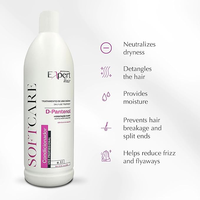Expert Hair Soft Care Biotin Shampoo and Conditioner - Daily Routine Shampoo For Scalp Health, CLINICALLY TESTED Proven Results Products For Women & Men, Natural Routine, Color Safe 2x 33.81 fl.oz