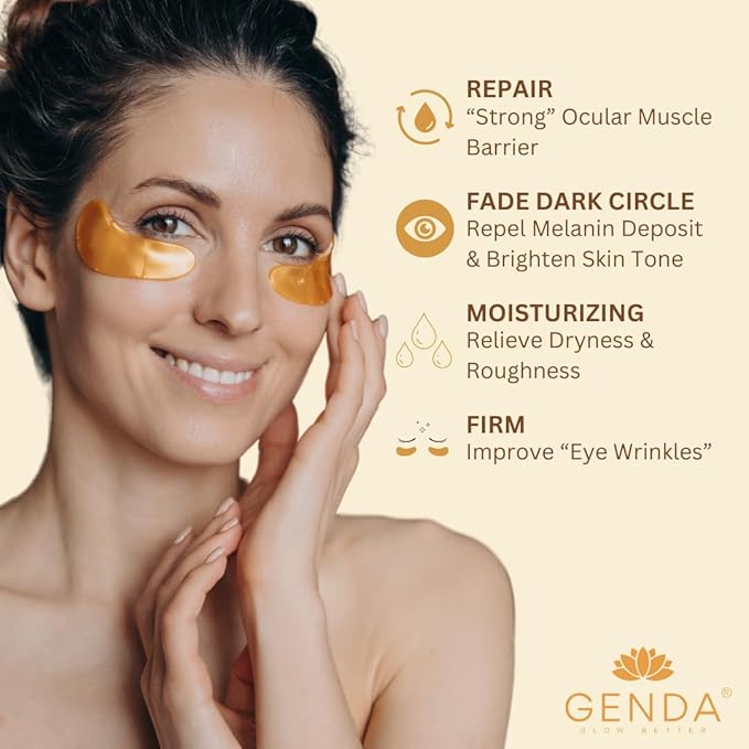 Under Eye Patches for Puffy Eyes and Dark Circles (20 Pairs), 24K Gold Gel Eye Mask Collagen Skincare with Retinol and Hyaluronic Acid, Eye Gel Pads, Eye Patches For Wrinkles
