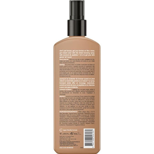 b.tan Sun Tanning Lotion Spray | Bronzed Like a Boss - Brown Outdoor Bronzing Accelerator, Best Tan Intensifier, No SPF, Packed with Coconut Oil, Peptides, & Vitamin E, Austrailian Brand, 8.45 Fl Oz