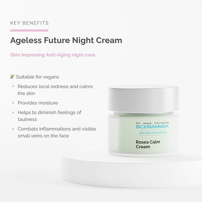Rosea Calm Cream (1.7 fl oz) - Special Care for Sensitive, Reddened Skin - Reduces Redness & Calmes Skin - Vitamin C - No Parabens - Face Moisturizer - Face Cream - Skin Care - Dr. Schrammek