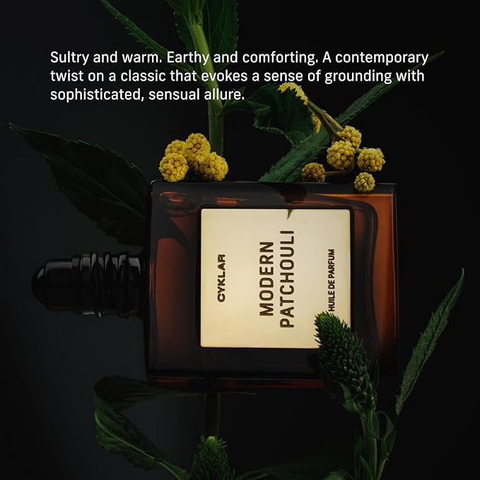 Perfume Oil Roll-On. Travel-Friendly Modern Patchouli Fragrance with Bergamot, Verbena, and Cashmere. Long-Lasting Essential Oil Parfum for Women and Men. 0.5 Fl Oz Scented Rollerball Bottle