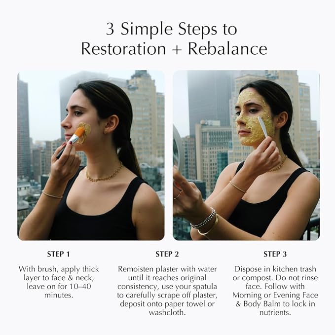 Honey Lime Polenta Face & Neck Plaster | Cleanse and Strengthen Skin | Powerful Ingredients for Radiant, Healthy Skin 5.5 oz