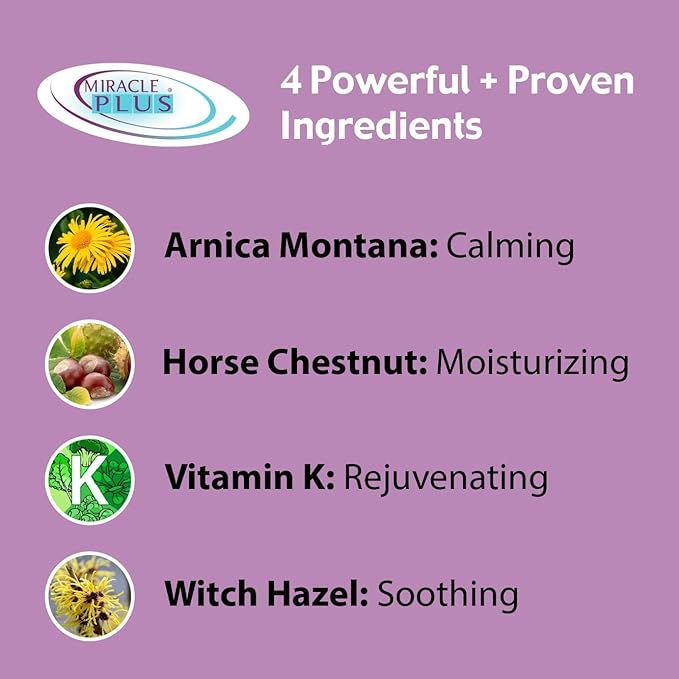 Miracle Plus Arnica Cream Bruise Relief Lotion + Arnica Gel For Bruising And Swelling On Skin | Extra Strength Vitamin K Cream With Horse Chestnut | Moisturizing Bruise Formula Skin Care Gel, 2pc Set