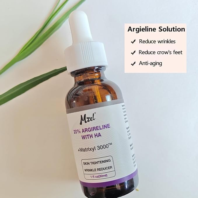 20% Argireline Serum with Matrixyl 3000 Pure Hyaluronic Acid For Face,With Vitamin C,Deep Wrinkle Reducer Anti Aging Tones Skin and Stimulates Collagen Peptides Serum For Face