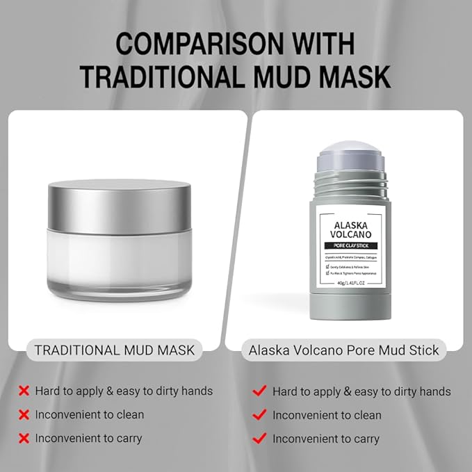 Clay Mask For Face Skincare, Blackhead Remover Face Mask with Seaweed Mud Extract, Deep Pore Cleansing, Moisturizing, Skincare Facial Mask for Refining Pores and Controlling Oil, 40g/1.35oz