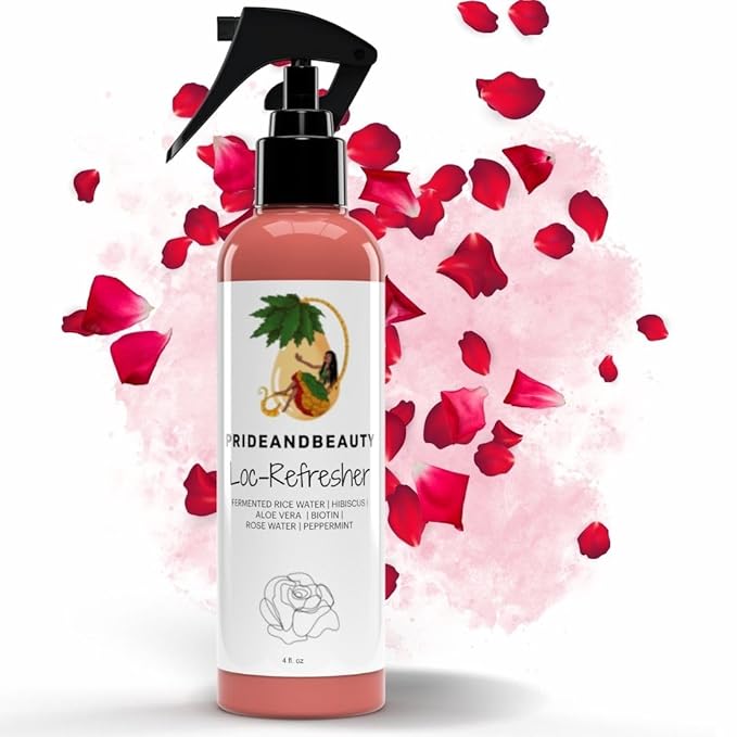 Rose Water For Locs, Dreadlocks, Daily Moisturizing Refreshing Spray, Rose Water For Hair, Rosewater and Peppermint Hair Scalp Moisturizer. No More Itch Gro Spray (4 OUNCES)
