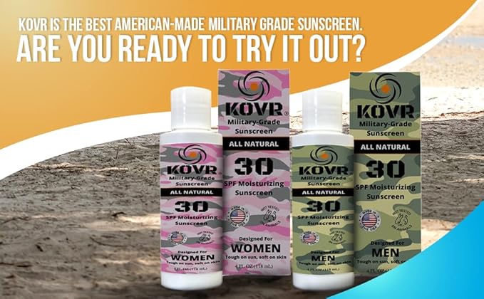 Kovr Sunscreen Organic SPF 30 Mineral Sunblock - Coral Reef Friendly Face & Body Lotion | Broad Spectrum Moisturizing UVA/UVB Travel Size Sunscreen, Fragrance-Free | 4 oz